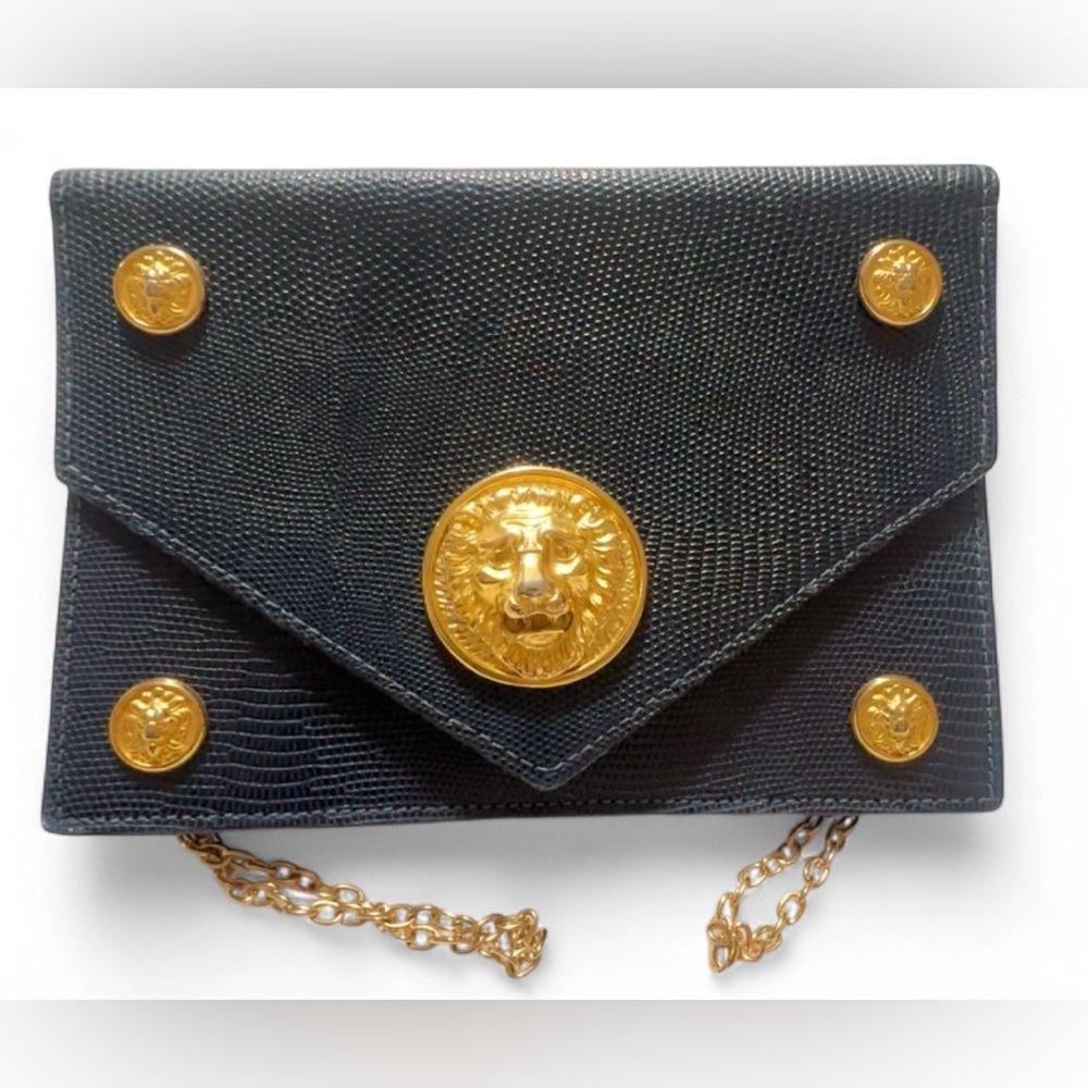 VINTAGE LITANI SAC GENUINE LEATHER CLUTCH CROSSBODY BAG  8” x 6” MADE IN USA